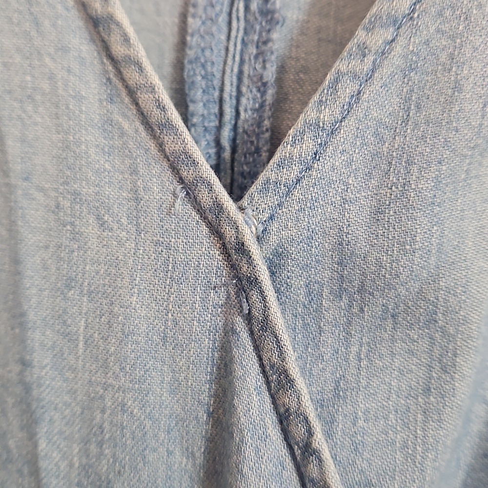 Old Navy Womens M Petite Light Blue Denim Jumpsuit - Picture 5 of 8